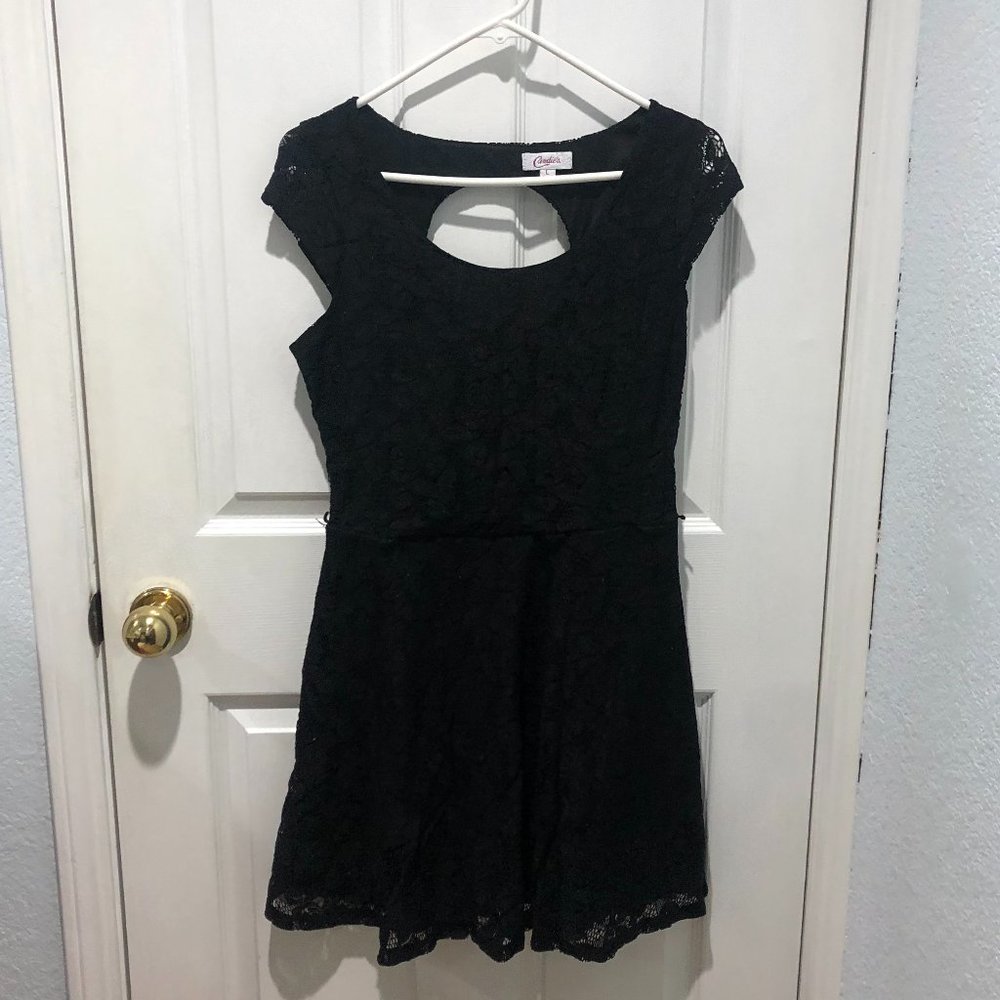 Black Lace A-line Dress